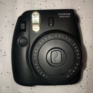 Black Fuji-film Instax Mini Camera With Case